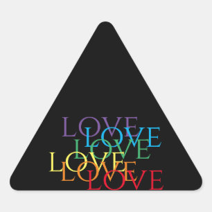 RAINBOW LOVE II Driehoek Stickers