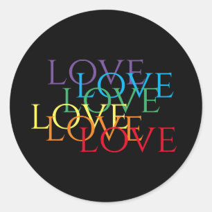 RAINBOW LOVE II Kleine ronde Stickers