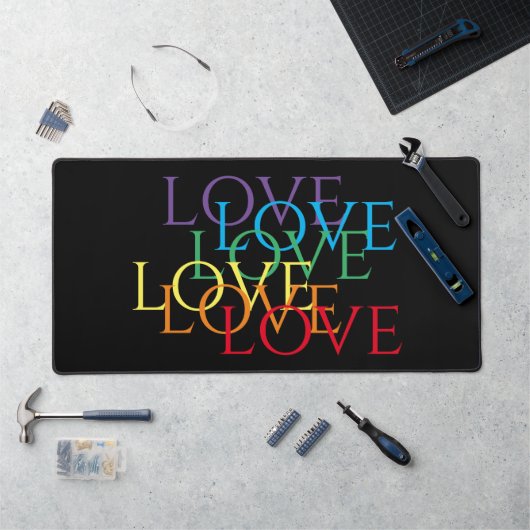 RAINBOW LOVE II Office Studio Desk Mat (Poste de travail)