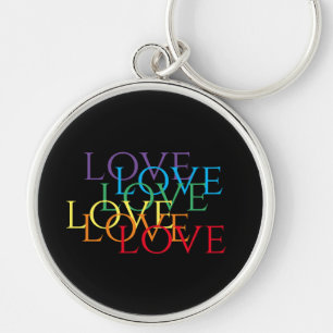 RAINBOW LOVE II Premium Ronde Sleutelhanger