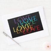 RAINBOW LOVE II Rechthoek Stickers (Envelop)
