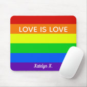 Rainbow Love is Love Gay Pride LGBTQ Beauful Muismat (Met muis)