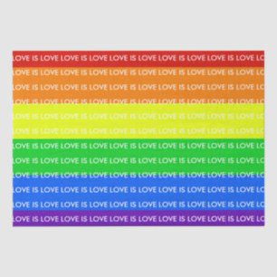 Rainbow Love is Love Gay Pride LGBTQ Beauful Tissuepapier
