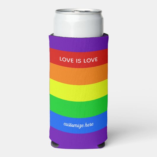 Rainbow Love is Love Gay Pride Parade Custom LGBT (Seltzer Voorkant)