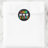 Rainbow Love is Love Lapel Stickers (Sac)