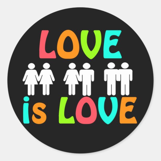 Rainbow Love is Love Lapel Stickers (Devant)