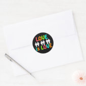 Rainbow Love is Love Lapel Stickers (Enveloppe)