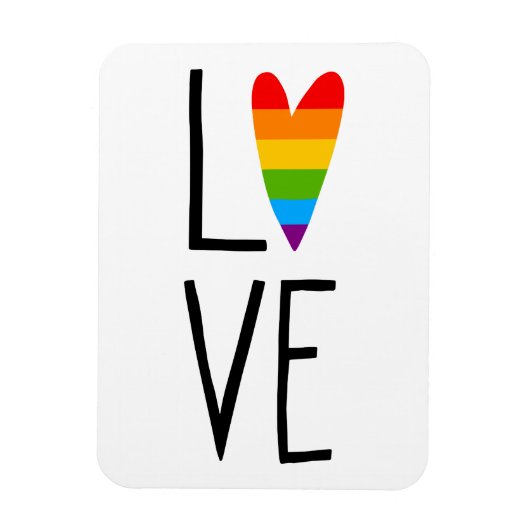 Rainbow Love Magneet (Verticaal)