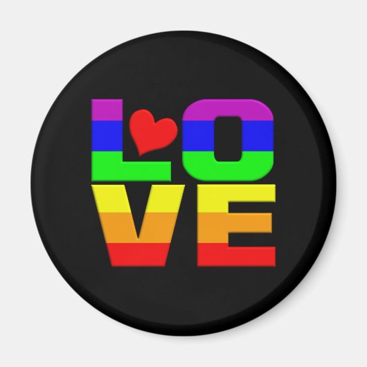 Rainbow Love magneet (Voorkant)