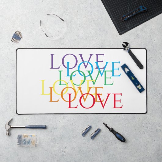 RAINBOW LOVE Office Studio Desk Mat (Poste de travail)