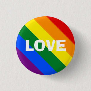 Rainbow Love Pin Ronde Button 3,2 Cm