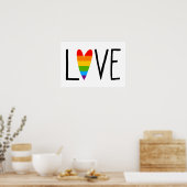 Rainbow Love Poster (Keuken)