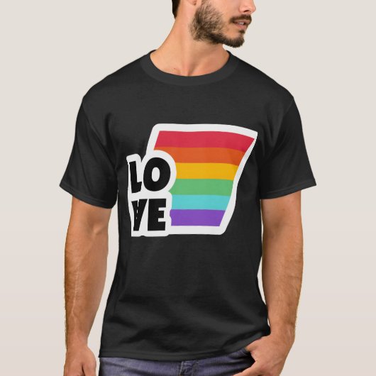 Rainbow Love Pride Month friends T-shirt (Voorkant)