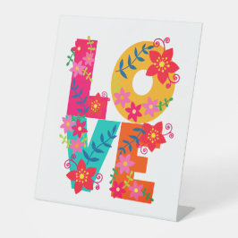 Rainbow Love Reclamebord Met Voetstuk