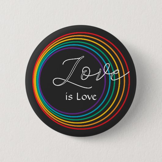 Rainbow Love Ronde Button 5,7 Cm (Voorkant)