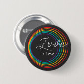 Rainbow Love Ronde Button 5,7 Cm (Voorkant /achterkant)