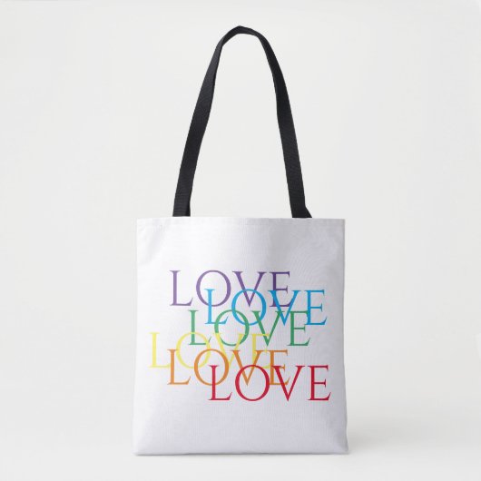 RAINBOW LOVE Sac fourre-tout d'épaule (Devant)