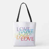 RAINBOW LOVE Shoulder Canvas tas (Achterkant)