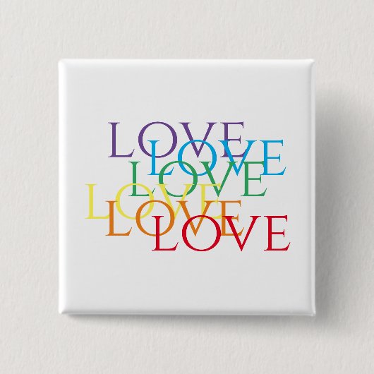 RAINBOW LOVE Square Button (Voorkant)