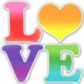 Rainbow Love Sticker (Voorkant)