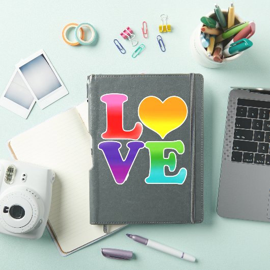 Rainbow Love Sticker (iPad Cover)