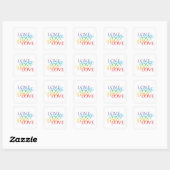 RAINBOW LOVE Stickers Carré (Feuille)