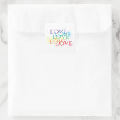 RAINBOW LOVE Stickers Carré (Sac)