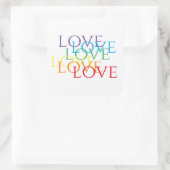 RAINBOW LOVE Stickers grand Carré (Sac)