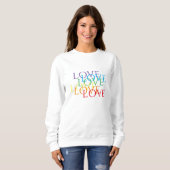RAINBOW LOVE Sweatshirt de base des femmes (Devant entier)