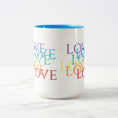 RAINBOW LOVE Tall Blue Two-Tone Mok (Center)