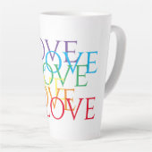RAINBOW LOVE Tall Latte Mok (Rechterhoek)