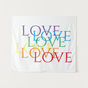RAINBOW LOVE Tapestry Wandkleed