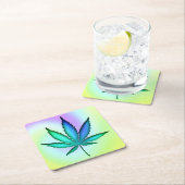 Rainbow Love Vierkante Kartonnen Onderzetter (Insitu)