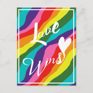 Rainbow Love Wins Briefkaart