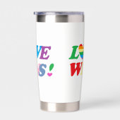 Rainbow Love Wins LGBT Geïsoleerde Drinkbeker (Rechts)