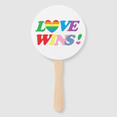 Rainbow Love Wins LGBT Handwaaier (Achterkant)