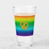 Rainbow Love Women Glas (Achterkant)