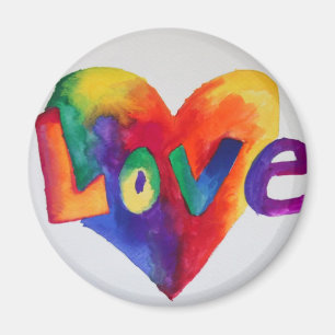 Rainbow Love Word Magnet Inspirerend Painting Magneet