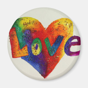 Rainbow Love Word Magnet Peinture Inspirationnelle