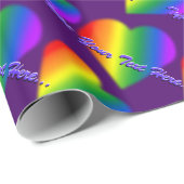 Rainbow Love Wrapping Paper Custom Gay Pride Paper Cadeaupapier (Rol Hoek)