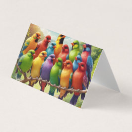 Rainbow Lovebirds: een serenade in de tuin Visitekaartjes