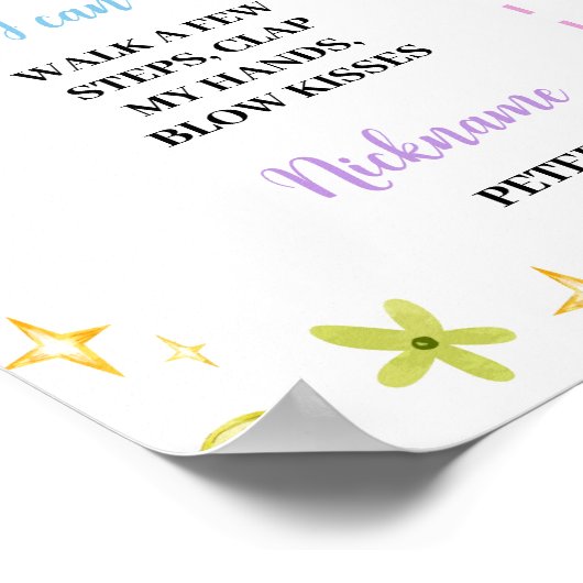 Rainbow Lucky One Birthday Milestone Poster (Coin)