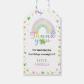 Rainbow Lucky One Dank u Label Verjaardagsfeestje Cadeaulabel (Voorkant)