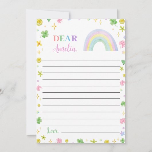 Rainbow Lucky One Time Capsule Note Bericht Kaart (Voorkant)