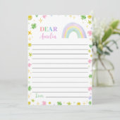 Rainbow Lucky One Time Capsule Note Bericht Kaart (Staand voorkant)