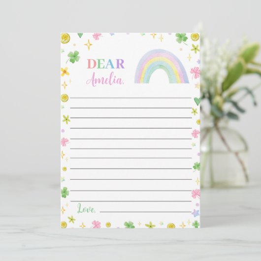 Rainbow Lucky One Time Capsule Note Bericht Kaart (Staand voorkant)