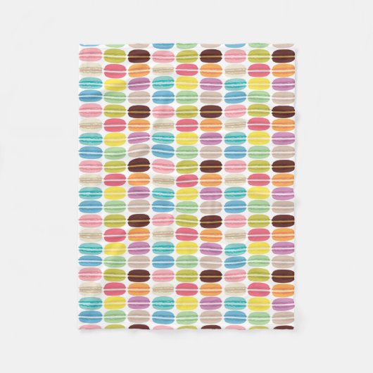 Rainbow Macarons Pattern Gepersonaliseerd Fleece Deken (Voorkant)