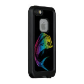Rainbow Mahi Mahi op Black LifeProof iPhone Hoesje (Achterkant / rechts)