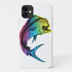 Rainbow Mahi Mahi over White iPhone 11 Hoesje