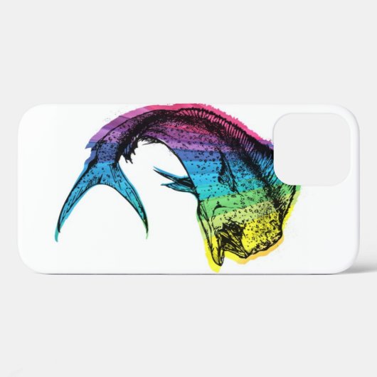 Rainbow Mahi Mahi sur le coque iphone Coque blanc (Verso (horizontal))